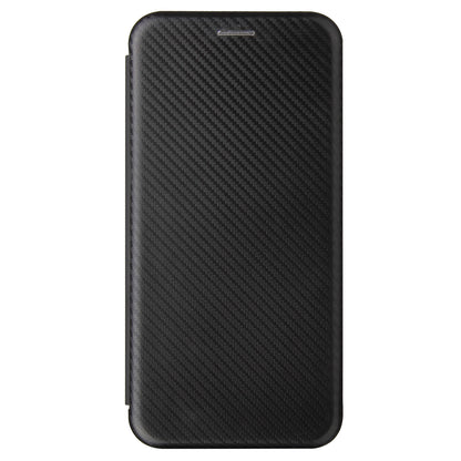 Auto-absorbed Stand Cover for Motorola Moto E7 Carbon Fiber Texture Leather Case