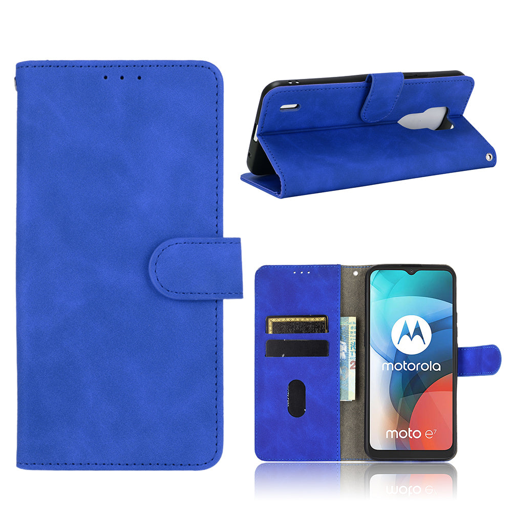 Delicate PU Leather Wallet Cell Phone Case for Motorola Moto E7