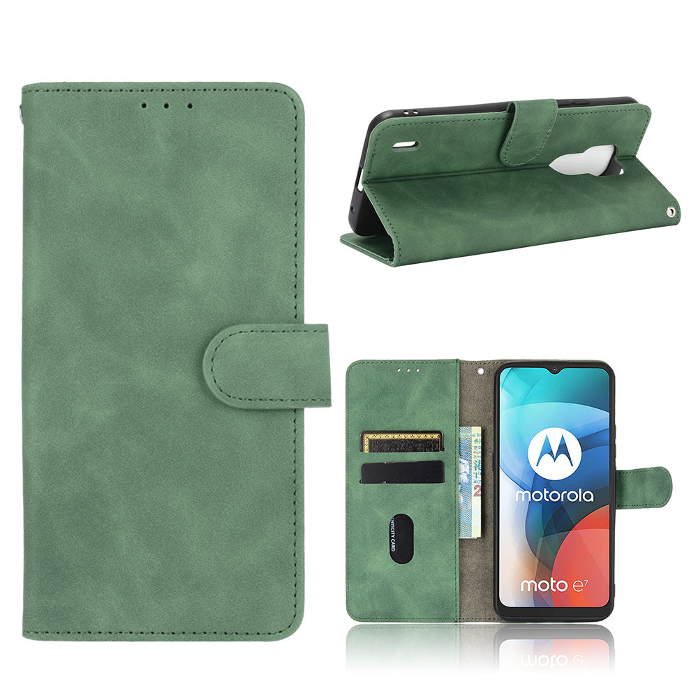 Delicate PU Leather Wallet Cell Phone Case for Motorola Moto E7