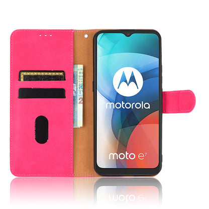 Delicate PU Leather Wallet Cell Phone Case for Motorola Moto E7