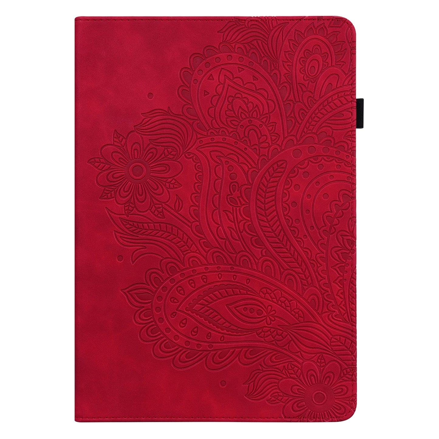 Imprinted Flower Pattern Leather Wallet Stand Tablet Protective Shell for Lenovo Tab M10 HD Gen 2