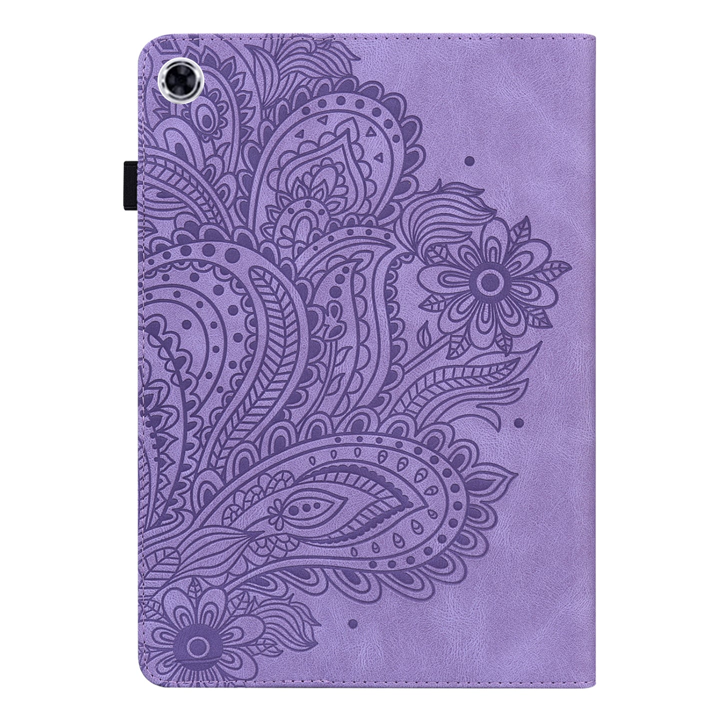 For Lenovo M10 Plus / Smart Tab M10 FHD Plus X606F Imprinted Flower Pattern Leather Wallet Stand Tablet Protective Shell