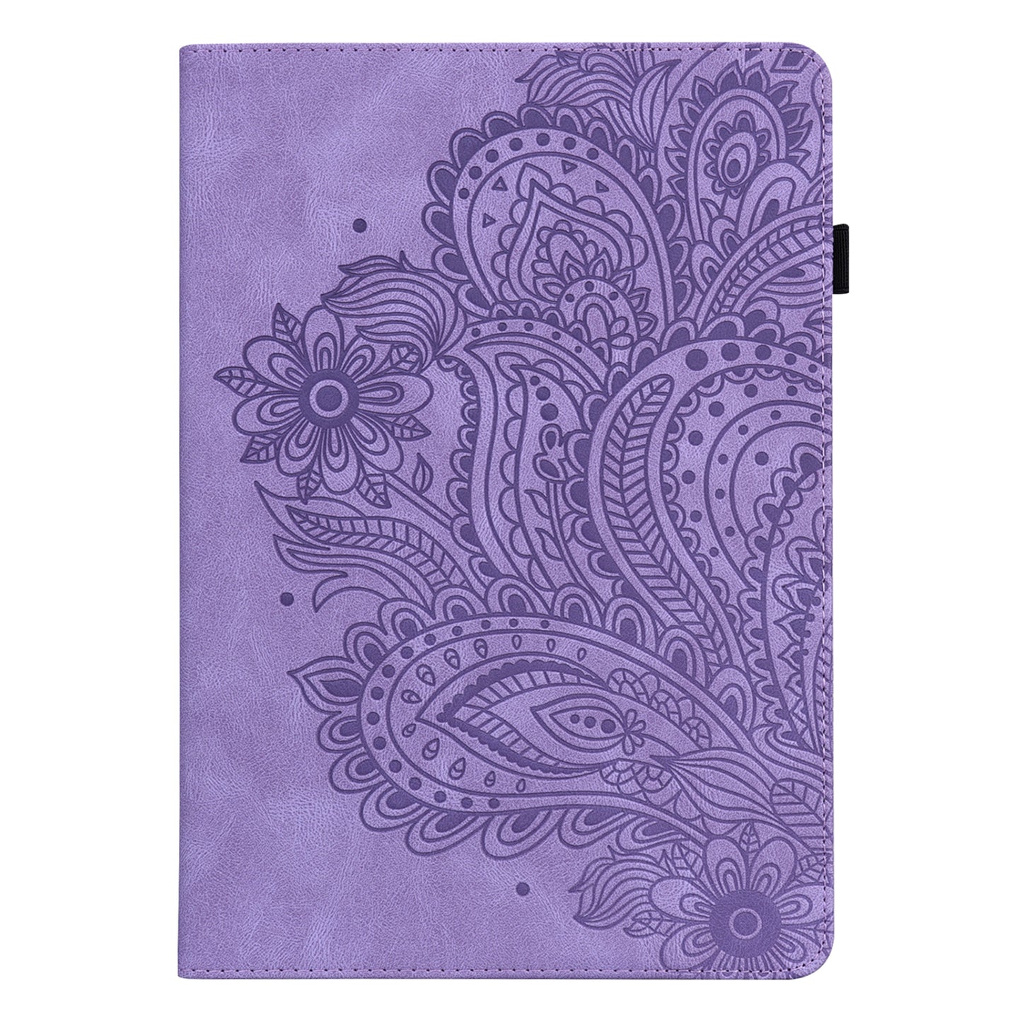 For Lenovo M10 Plus / Smart Tab M10 FHD Plus X606F Imprinted Flower Pattern Leather Wallet Stand Tablet Protective Shell