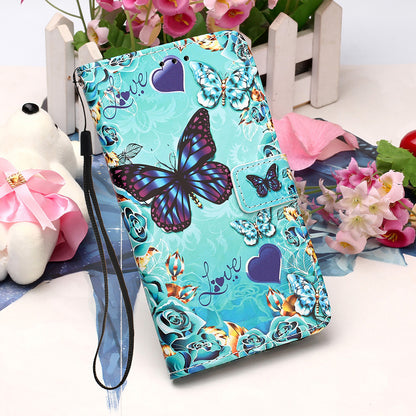 Pattern Printing Leather Wallet Stand Case for Motorola Moto E7