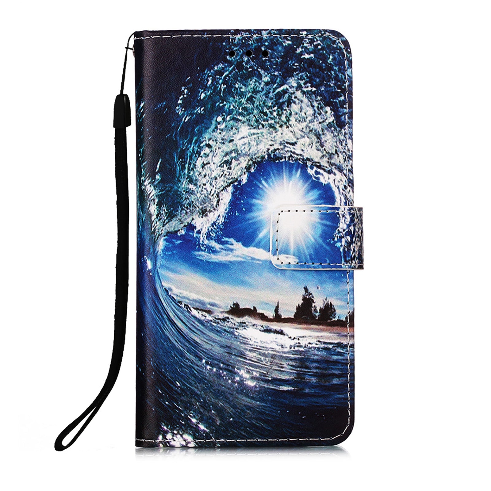 Pattern Printing Leather Wallet Stand Case for Motorola Moto E7