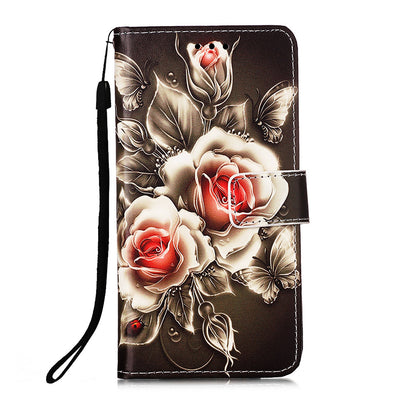 Pattern Printing Leather Wallet Stand Case for Motorola Moto E7