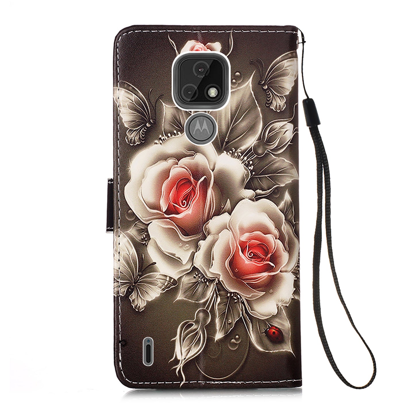 Pattern Printing Leather Wallet Stand Case for Motorola Moto E7