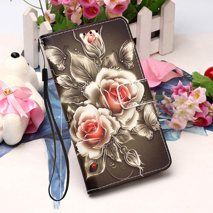 Pattern Printing Leather Wallet Stand Case for Motorola Moto E7