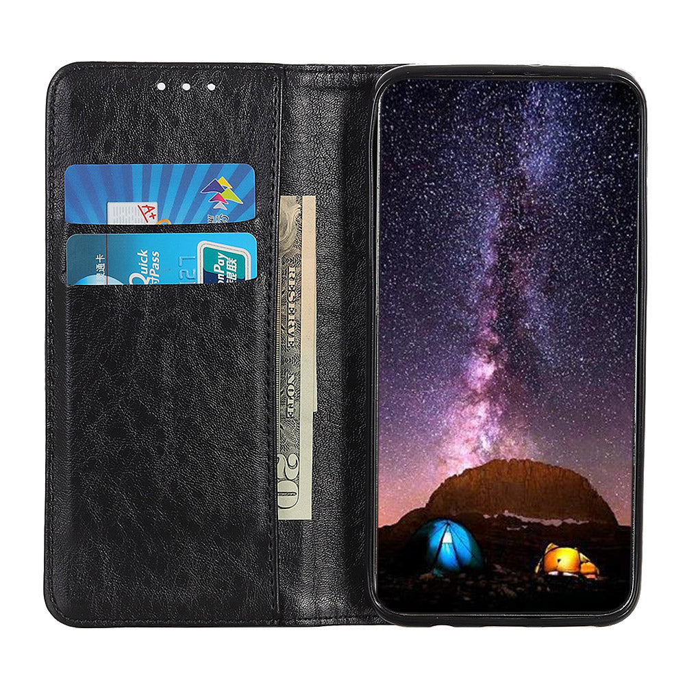 Crazy Horse Texture Auto-absorbed PU Leather Wallet Phone Case for Motorola Moto G Stylus 4G (2021)