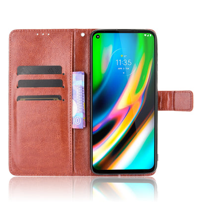 Wallet Stand Design Crazy Horse Skin Leather Phone Cover Shell with Lanyard for Motorola Moto G Stylus 4G (2021)