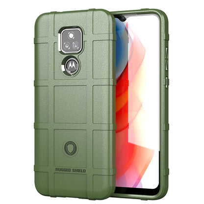 For Motorola Moto G Play (2021) Shock-proof Rugged Square Grid Skin TPU Back Shell