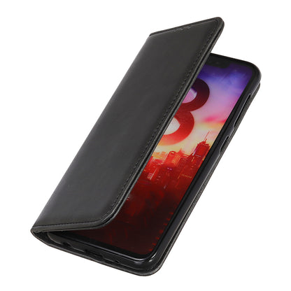 Split Leather Auto-absorbed Wallet Protective Case with Stand for Motorola Moto G30