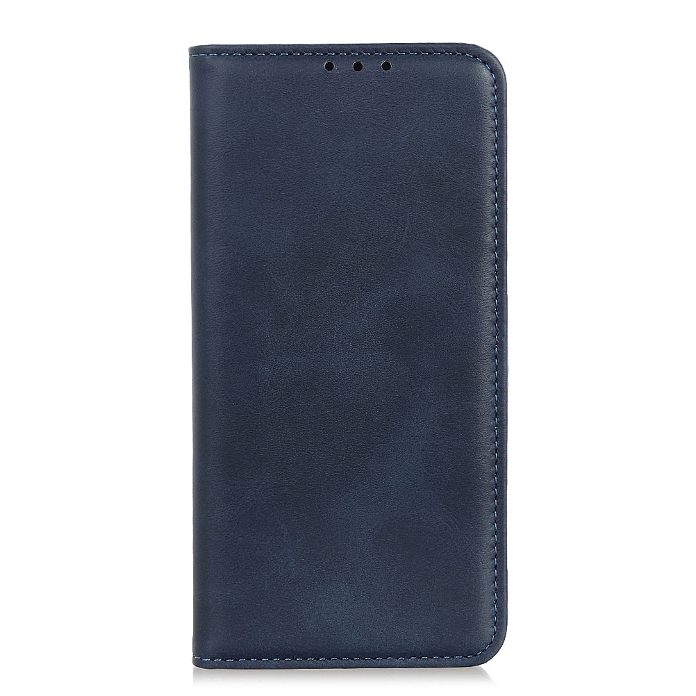 Split Leather Auto-absorbed Wallet Protective Case with Stand for Motorola Moto G30