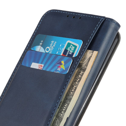 Split Leather Auto-absorbed Wallet Protective Case with Stand for Motorola Moto G30