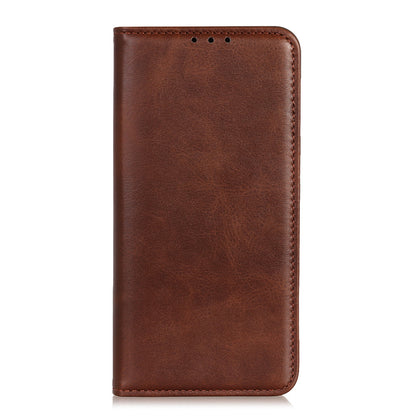 Split Leather Auto-absorbed Wallet Protective Case with Stand for Motorola Moto G30