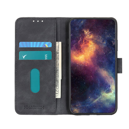 KHAZNEH Wallet Design Retro Style Folio Flip PU Leather Case for Motorola Moto G30