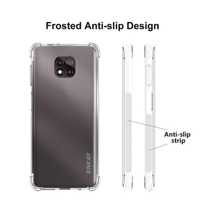 ENKAY HAT PRINCE ENK-PC102 4 Corners Anti-drop Airbag Anti-slip Flexible Transparent TPU Cover Case for Motorola Moto G Power (2021)