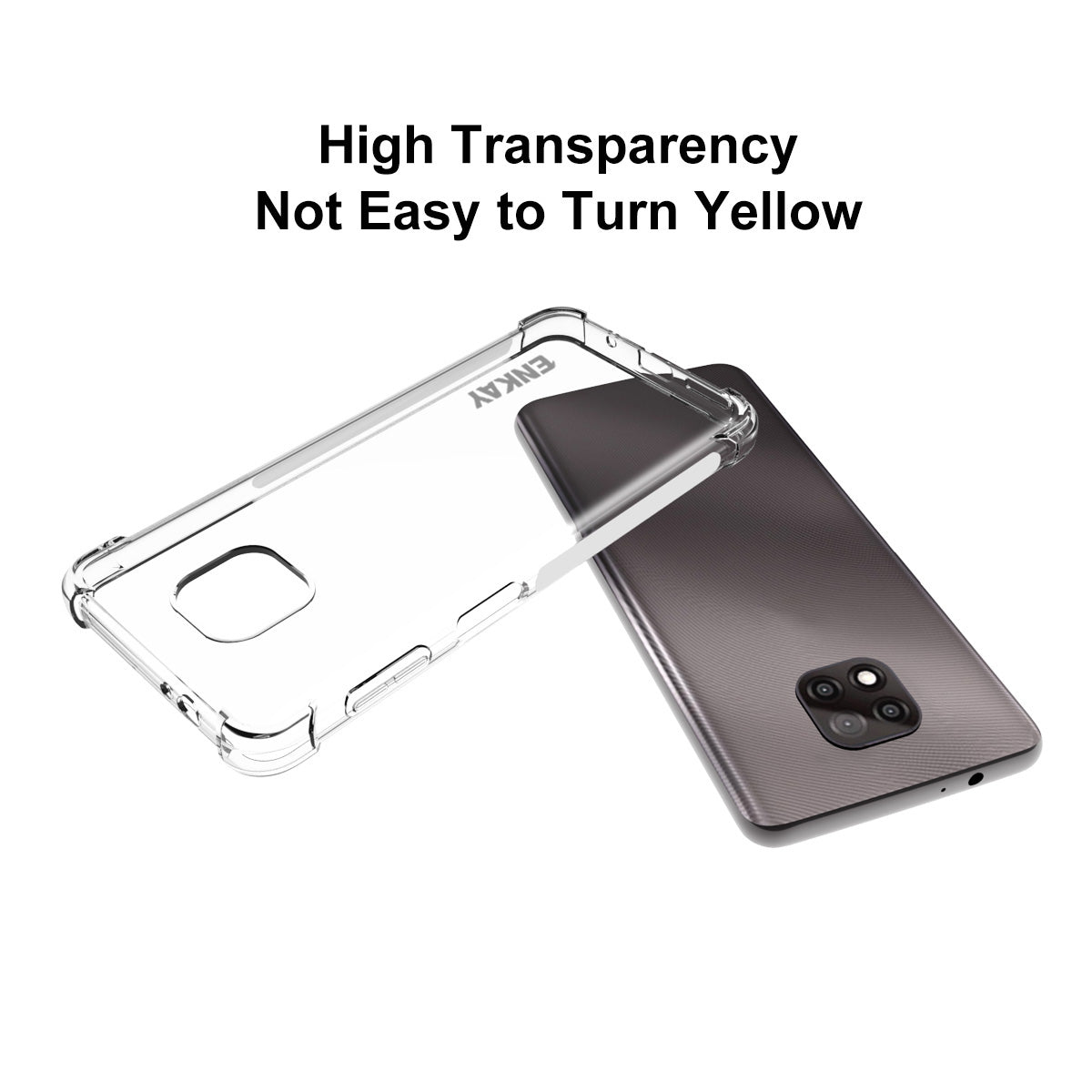 ENKAY HAT PRINCE ENK-PC102 4 Corners Anti-drop Airbag Anti-slip Flexible Transparent TPU Cover Case for Motorola Moto G Power (2021)