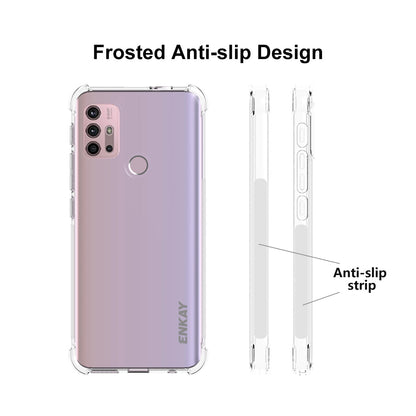 ENKAY HAT PRINCE ENK-PC104 Anti-slip 4 Corners Shock-absorbed Airbag Clear TPU Cover Case for Motorola Moto G10/G30/G20