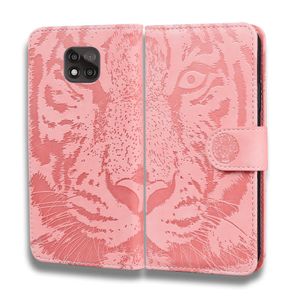 Imprinted Tiger Pattern Stand Wallet Case Leather Cover for Motorola Moto G Power (2021)