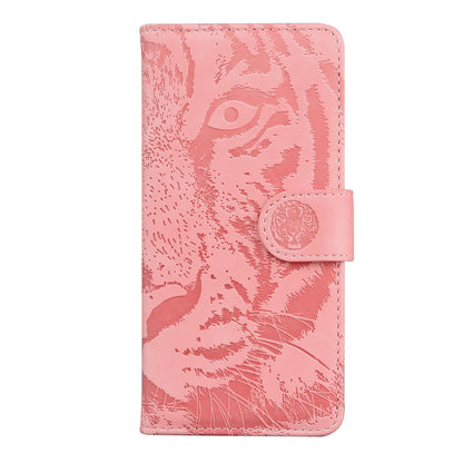 Imprinted Tiger Pattern Stand Wallet Case Leather Cover for Motorola Moto G Power (2021)