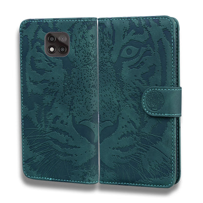 Imprinted Tiger Pattern Stand Wallet Case Leather Cover for Motorola Moto G Power (2021)