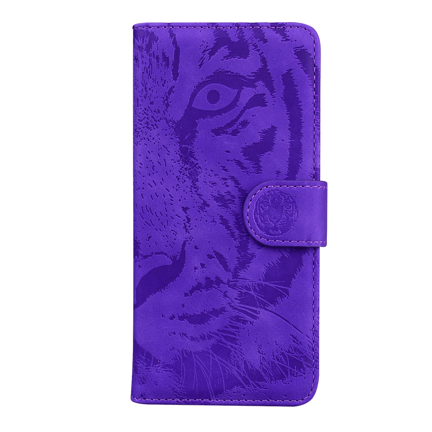 Imprinted Tiger Pattern Stand Wallet Case Leather Cover for Motorola Moto G Power (2021)