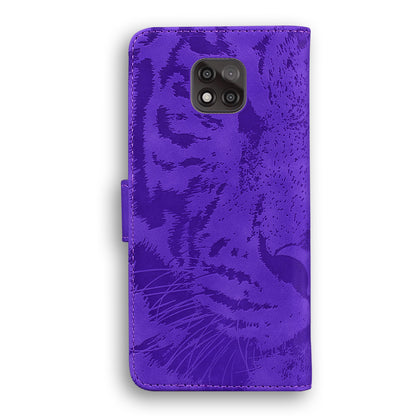 Imprinted Tiger Pattern Stand Wallet Case Leather Cover for Motorola Moto G Power (2021)