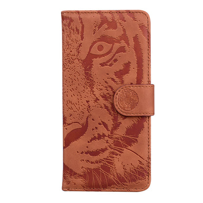 Imprinted Tiger Pattern Stand Wallet Case Leather Cover for Motorola Moto G Power (2021)