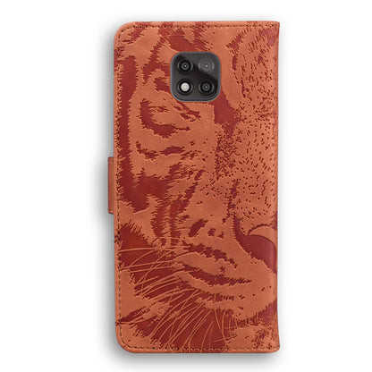 Imprinted Tiger Pattern Stand Wallet Case Leather Cover for Motorola Moto G Power (2021)