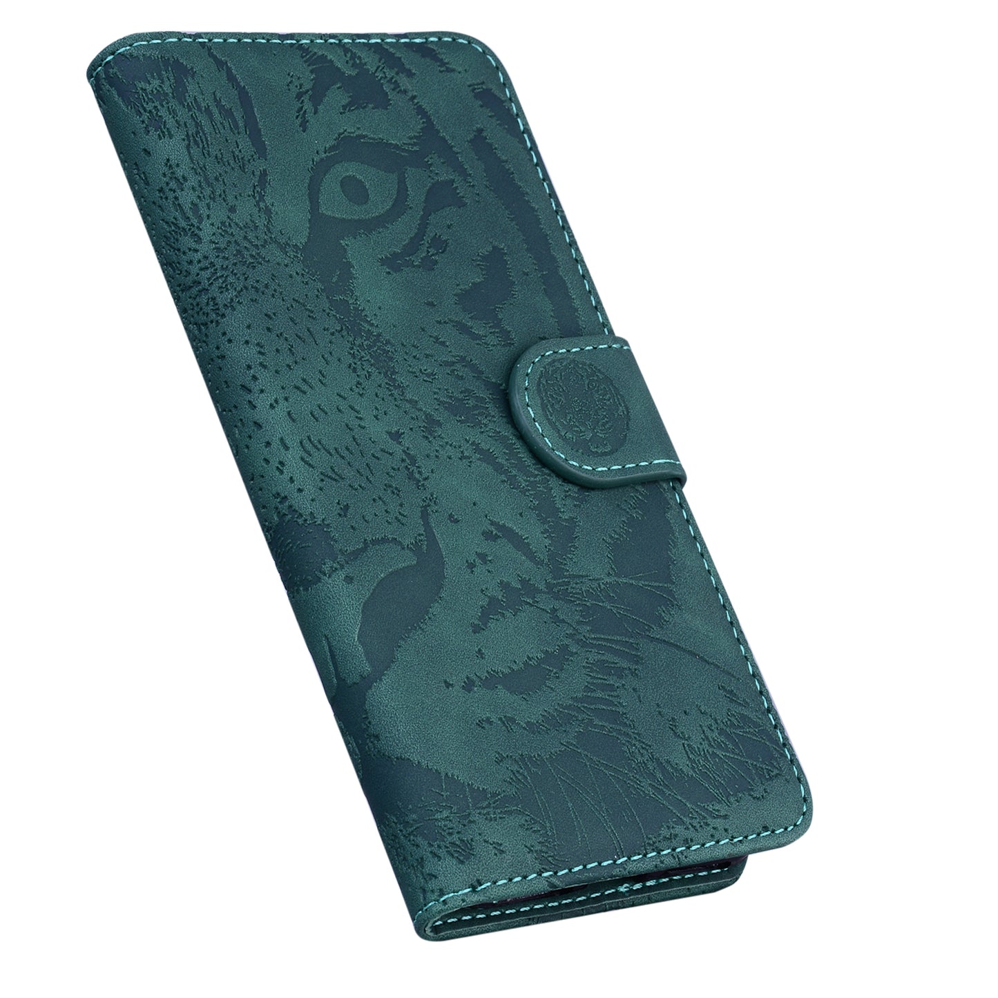 Imprinted Tiger Pattern Stand Wallet Case Leather Cover for Motorola Moto G Stylus 4G (2021)