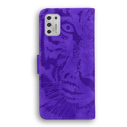 Imprinted Tiger Pattern Stand Wallet Case Leather Cover for Motorola Moto G Stylus 4G (2021)