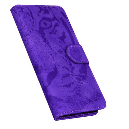 Imprinted Tiger Pattern Stand Wallet Case Leather Cover for Motorola Moto G Stylus 4G (2021)