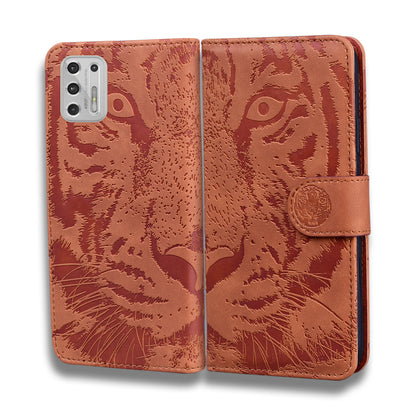 Imprinted Tiger Pattern Stand Wallet Case Leather Cover for Motorola Moto G Stylus 4G (2021)