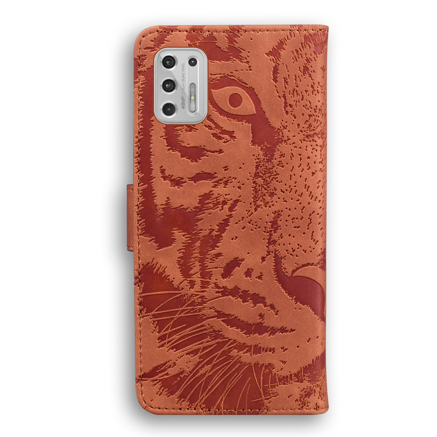 Imprinted Tiger Pattern Stand Wallet Case Leather Cover for Motorola Moto G Stylus 4G (2021)