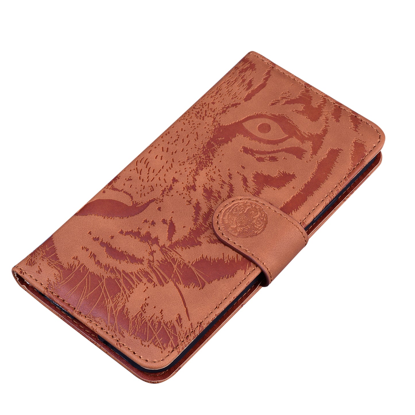 Imprinted Tiger Pattern Stand Wallet Case Leather Cover for Motorola Moto G Stylus 4G (2021)