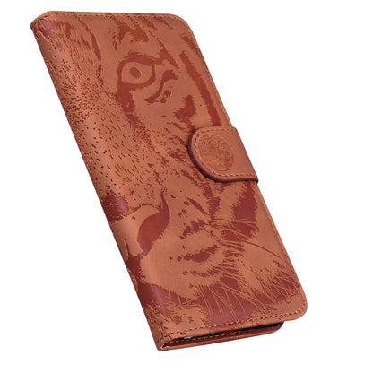 Imprinted Tiger Pattern Stand Wallet Case Leather Cover for Motorola Moto G Stylus 4G (2021)