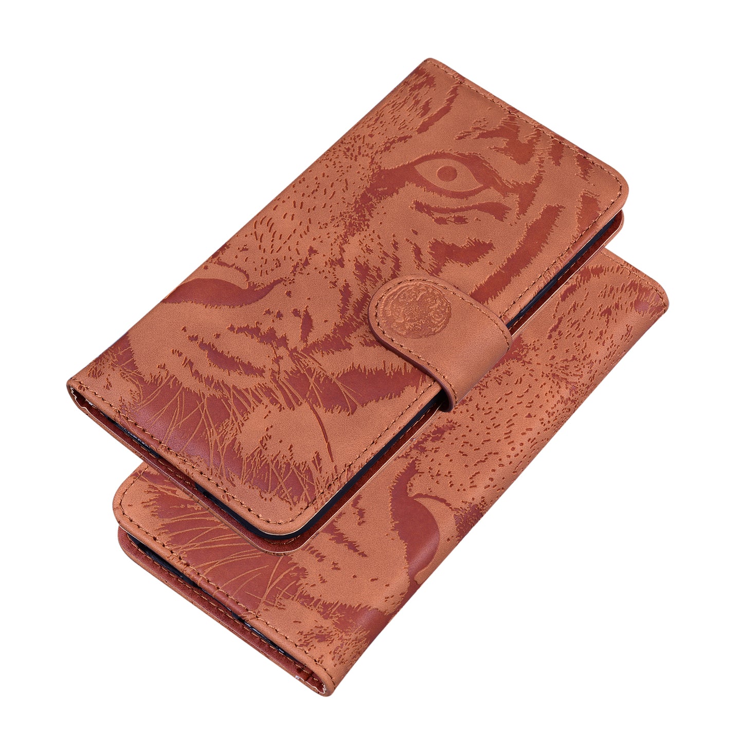 Imprinted Tiger Pattern Stand Wallet Case Leather Cover for Motorola Moto G Stylus 4G (2021)