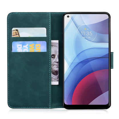 Wallet Design Plain Leather Stand Case for Motorola Moto G Power (2021)