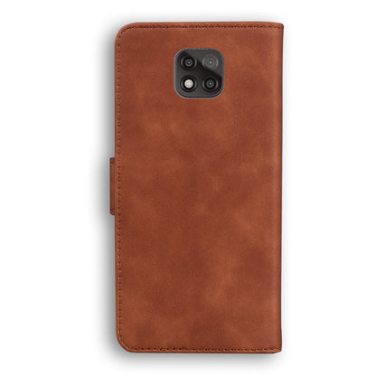 Wallet Design Plain Leather Stand Case for Motorola Moto G Power (2021)