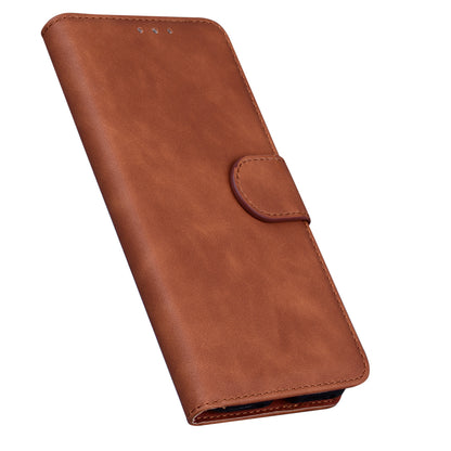 Wallet Design Plain Leather Stand Case for Motorola Moto G Power (2021)