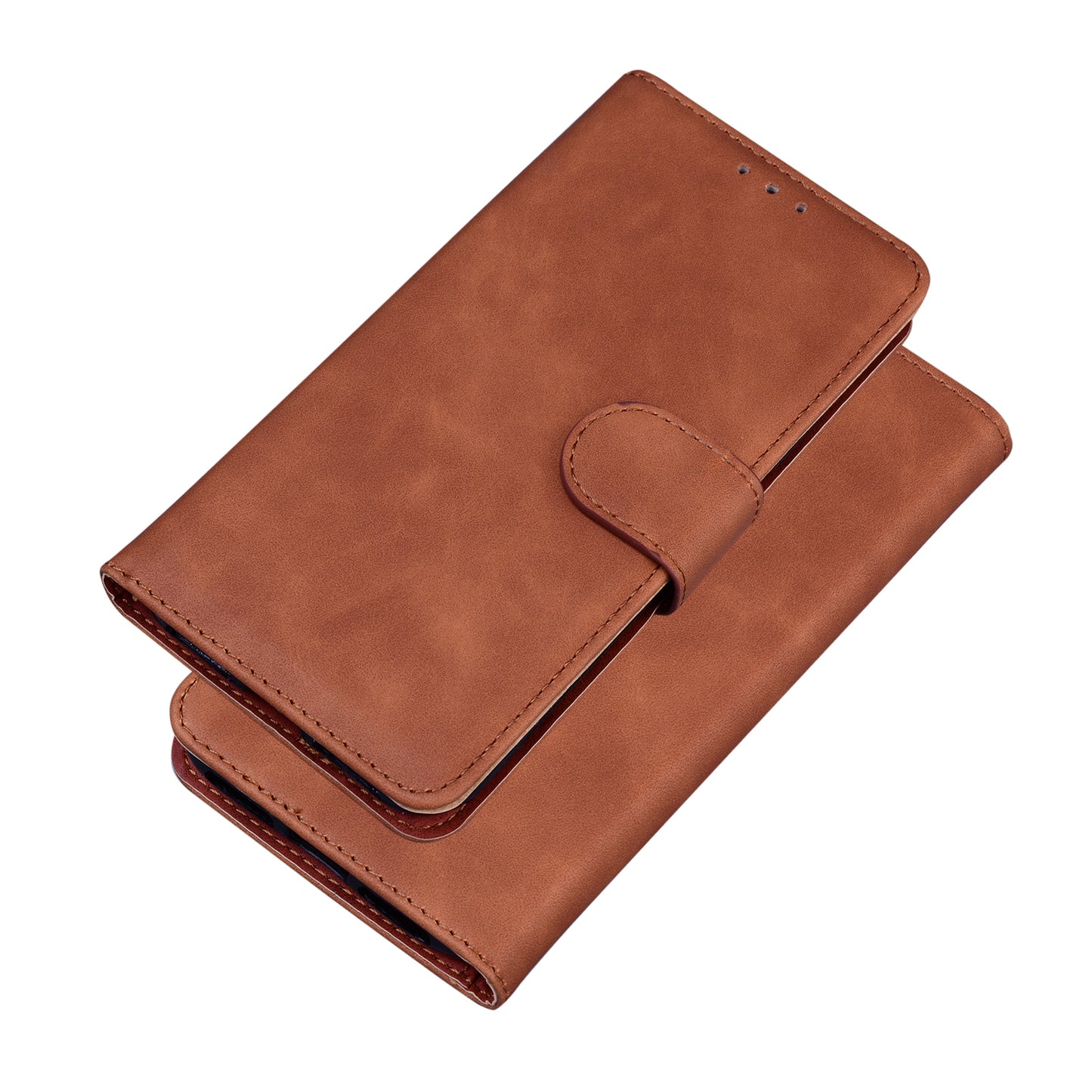 Wallet Design Plain Leather Stand Case for Motorola Moto G Power (2021)