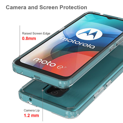 TPU + Acrylic Transparent Design Anti-Scratch Hybrid Shell for Motorola Moto E7