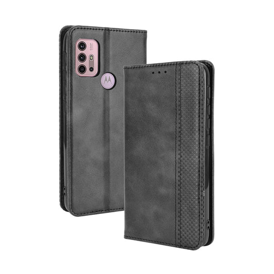 Magnetic Vintage Style Wallet Stand Phone Case Cover for Motorola Moto G30/G20/G10