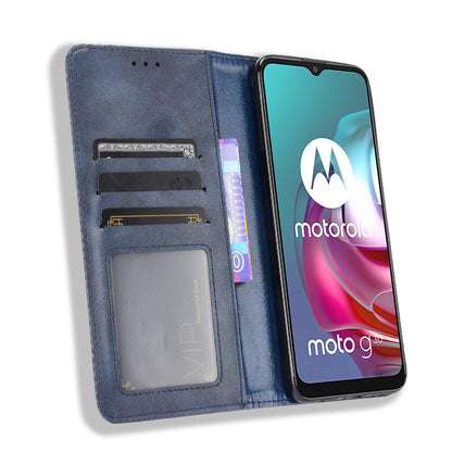 Magnetic Vintage Style Wallet Stand Phone Case Cover for Motorola Moto G30/G20/G10