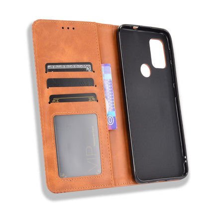 Magnetic Vintage Style Wallet Stand Phone Case Cover for Motorola Moto G30/G20/G10