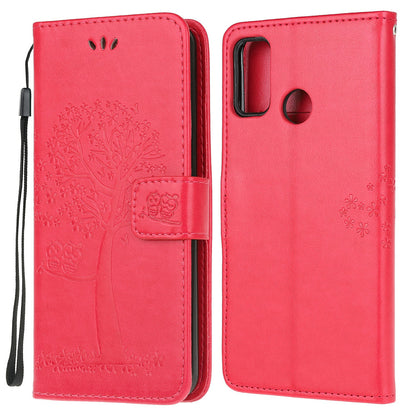 Owl Pattern Printing Design Leather Wallet Phone Cover for Motorola Moto G30/G20 / G10