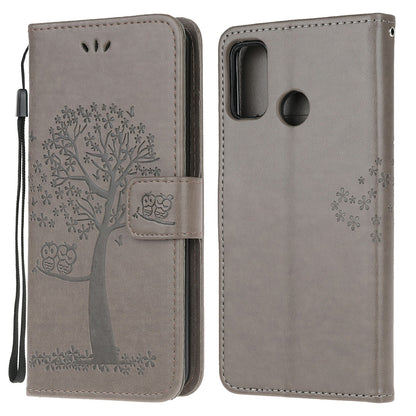 Owl Pattern Printing Design Leather Wallet Phone Cover for Motorola Moto G30/G20 / G10