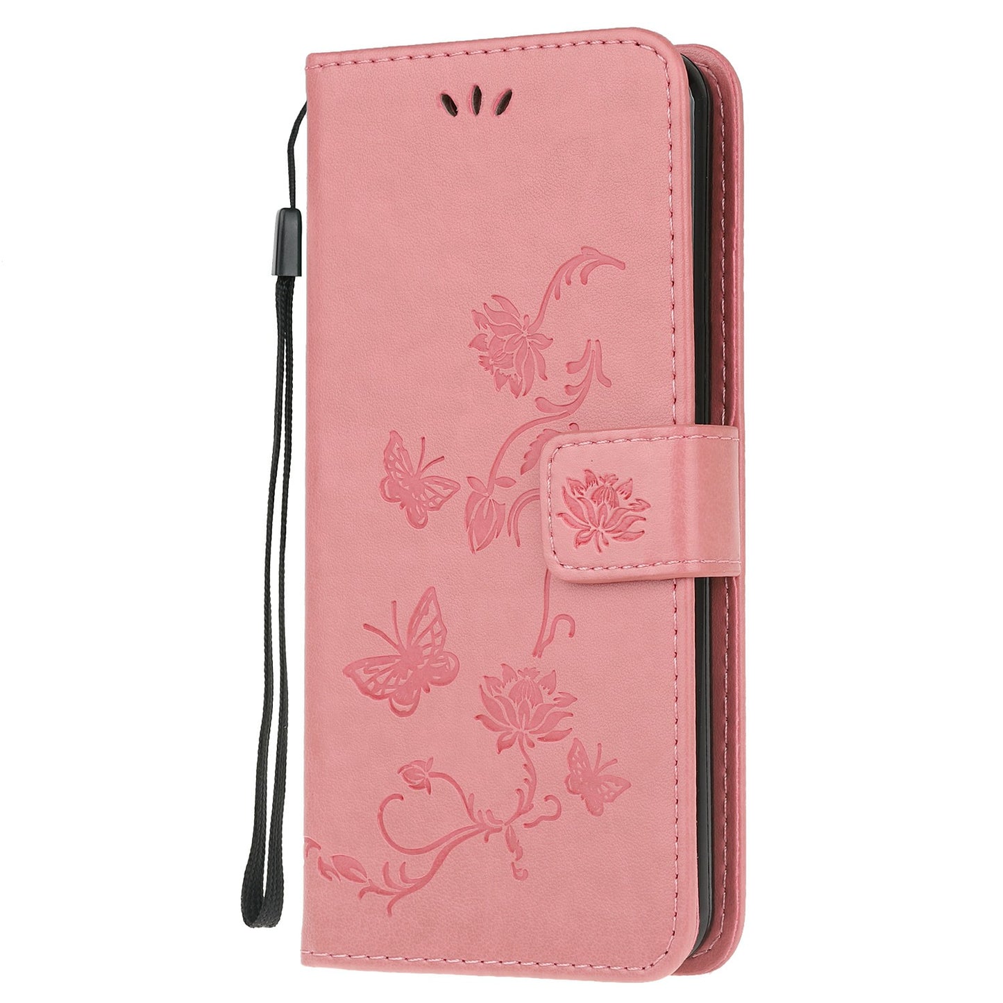 Imprint Butterfly Flower Leather Wallet Stand Phone Cover for Motorola Moto G30/G20 / G10