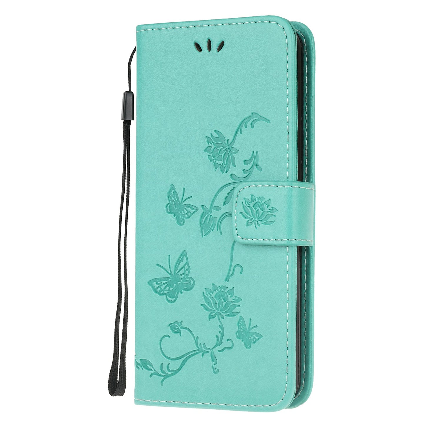 Imprint Butterfly Flower Leather Wallet Stand Phone Cover for Motorola Moto G30/G20 / G10